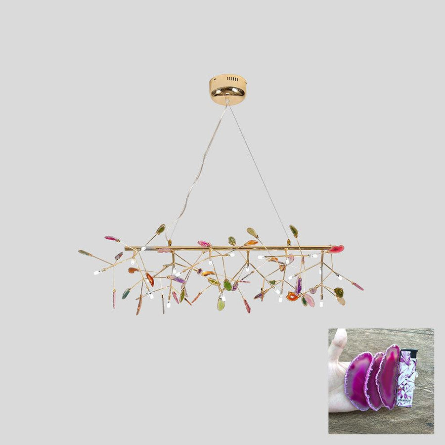 Agate Chandelier Light Fixture-Lighting > Chandeliers & Pendant Lights-casanuva-casanuva