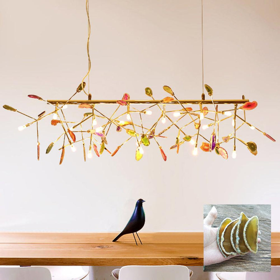 Agate Chandelier Light Fixture-Lighting > Chandeliers & Pendant Lights-casanuva-casanuva