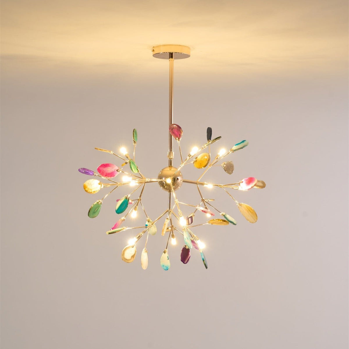 Agate Chandelier Light Fixture-Lighting > Chandeliers & Pendant Lights-casanuva-casanuva