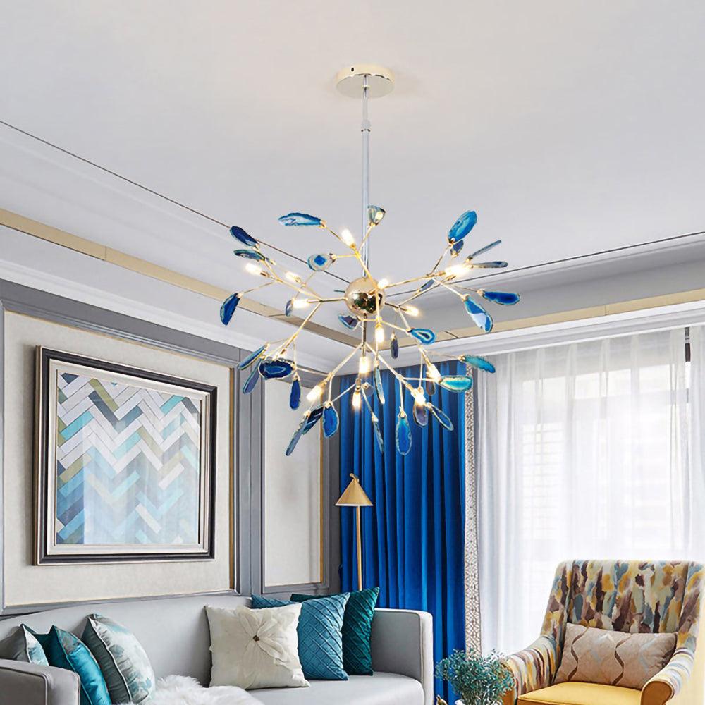 Agate Chandelier Light Fixture-Lighting > Chandeliers & Pendant Lights-casanuva-casanuva