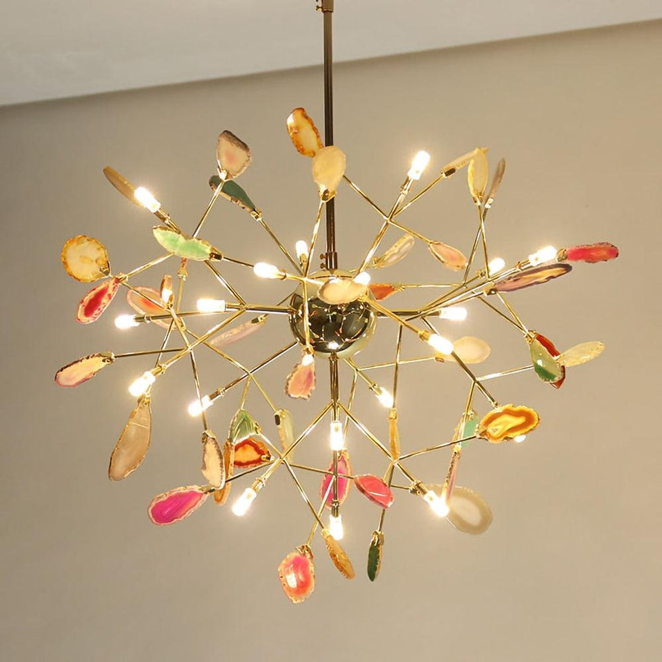 Agate Chandelier Light Fixture-Lighting > Chandeliers & Pendant Lights-casanuva-casanuva
