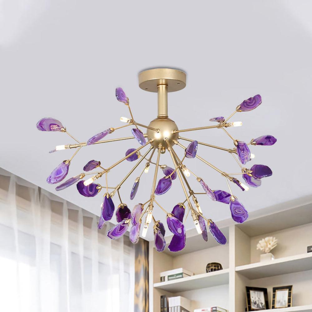 Agate Chandelier Light Fixture-Lighting > Chandeliers & Pendant Lights-casanuva-casanuva