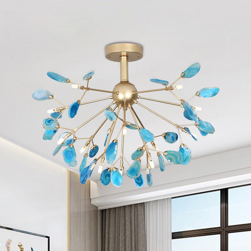 Agate Chandelier Light Fixture-Lighting > Chandeliers & Pendant Lights-casanuva-casanuva