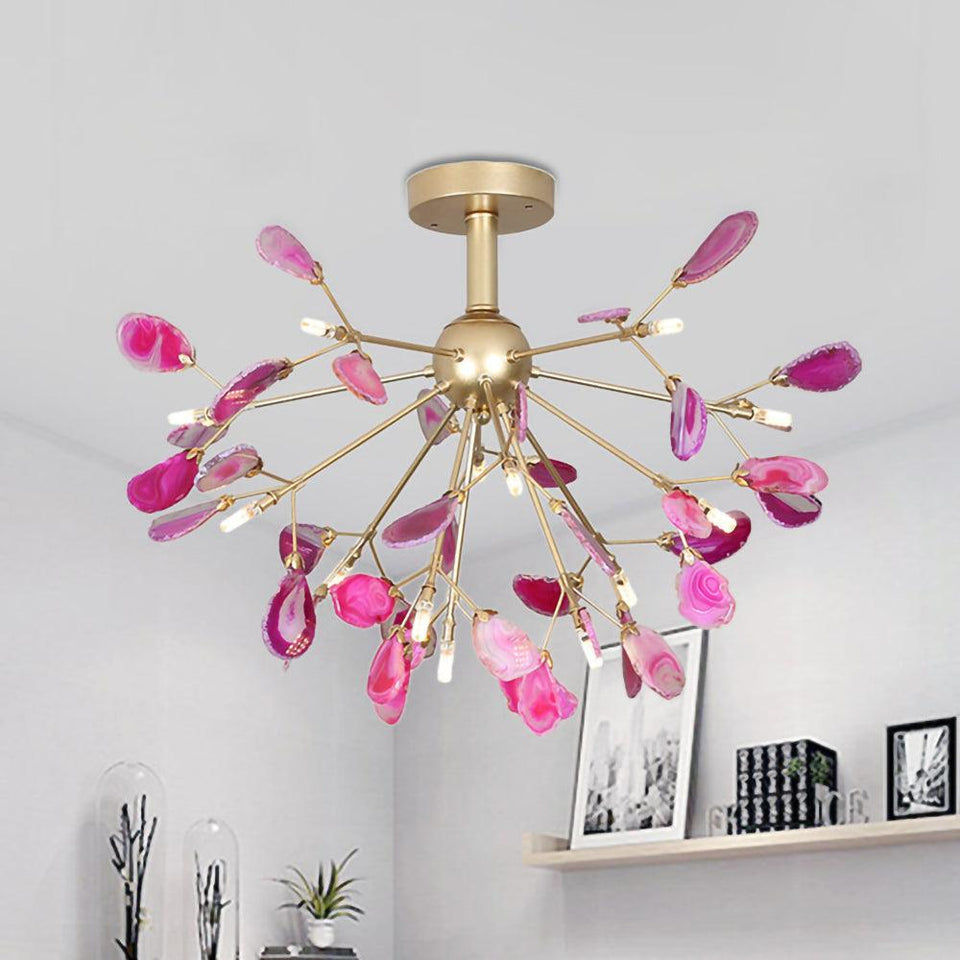 Agate Chandelier Light Fixture-Lighting > Chandeliers & Pendant Lights-casanuva-casanuva