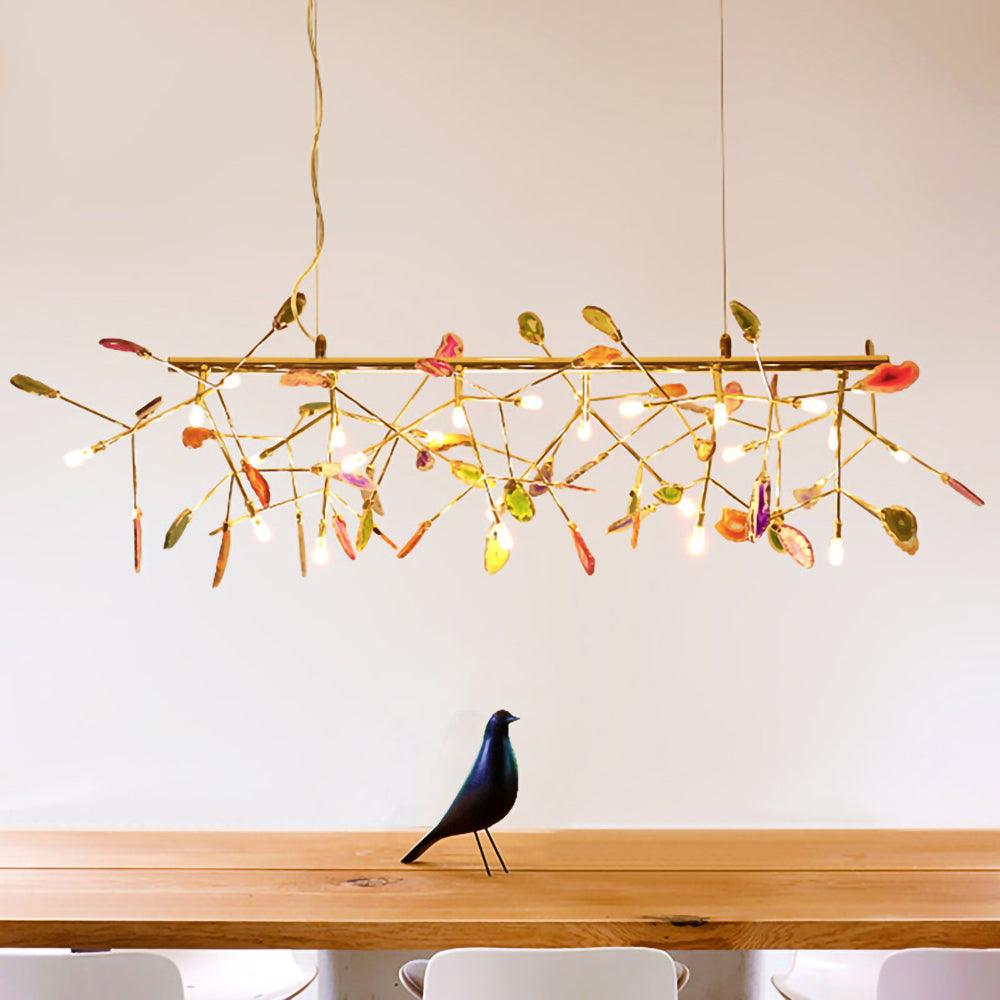 Agate Chandelier Light Fixture-Lighting > Chandeliers & Pendant Lights-casanuva-casanuva