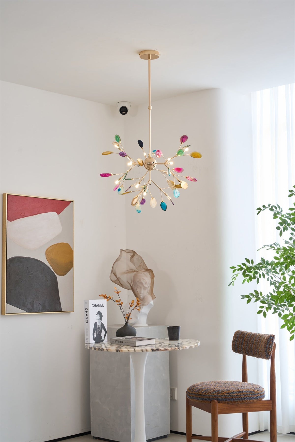 Agate Chandelier Light Fixture-Lighting > Chandeliers & Pendant Lights-casanuva-casanuva