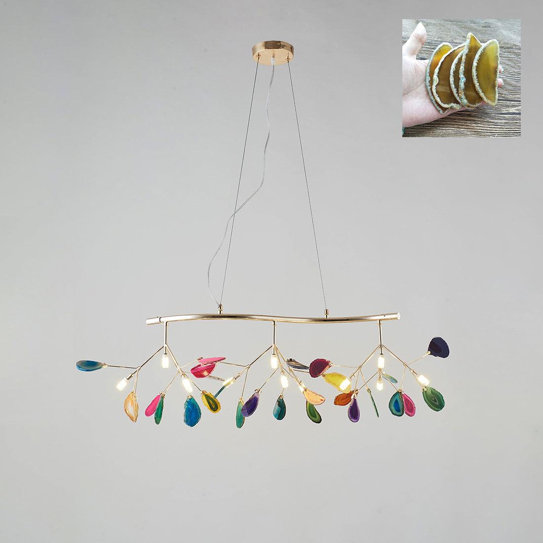 Agate Chandelier Light Fixture-Lighting > Chandeliers & Pendant Lights-casanuva-casanuva