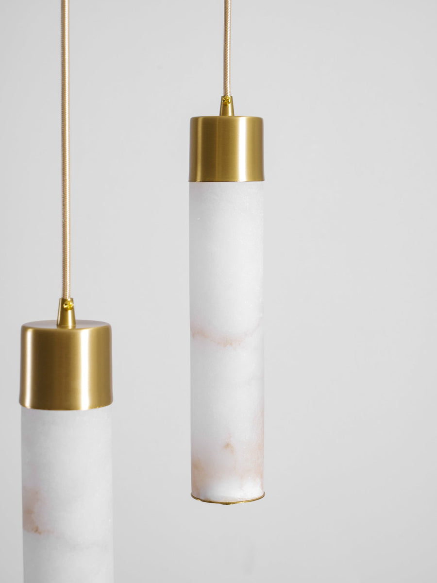 Alabaster Brass Pendant Lamp-Lighting > Pendant Lights-casanuva-casanuva
