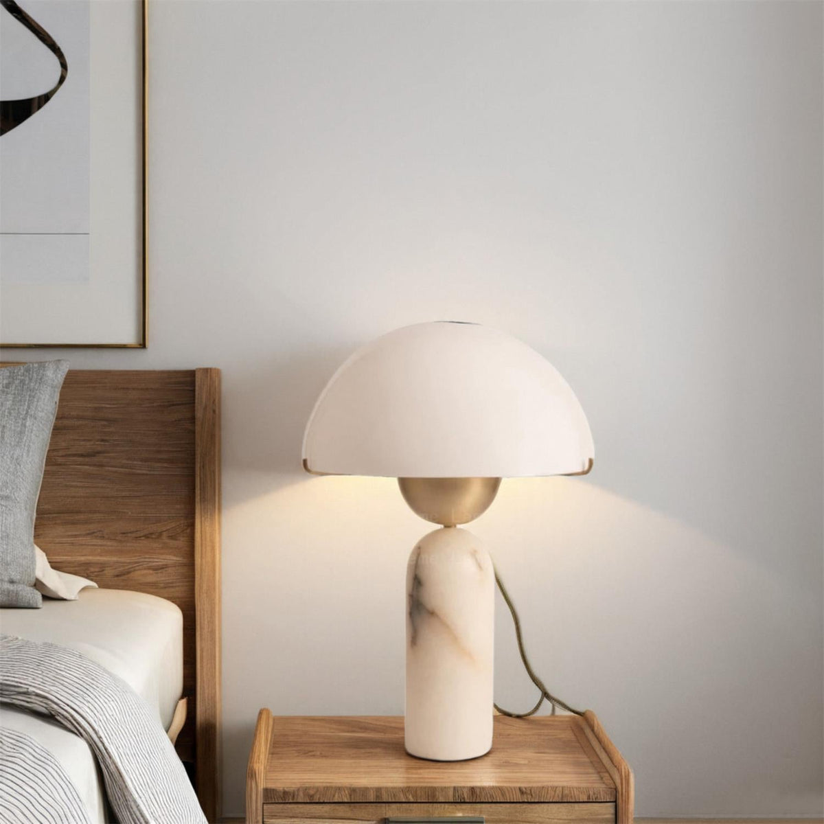 Alabaster Table Lamp with Elegant Design-Lighting > Table Lamps-casanuva-casanuva