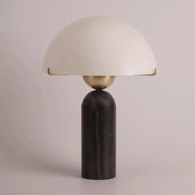 Alabaster Table Lamp with Elegant Design-Lighting > Table Lamps-casanuva-30cmx45cm-Black Marble-US plug-casanuva