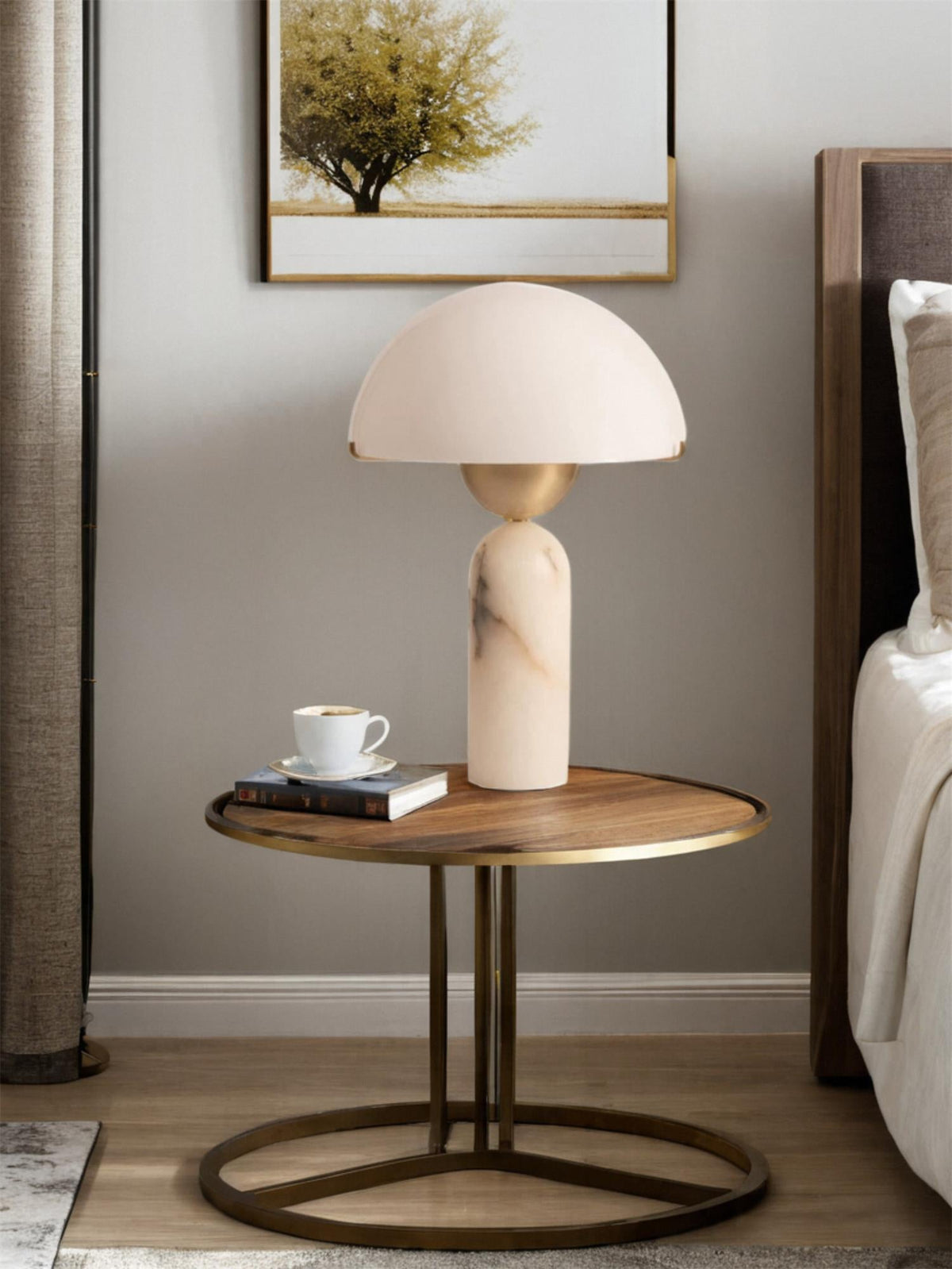 Alabaster Table Lamp with Elegant Design-Lighting > Table Lamps-casanuva-casanuva