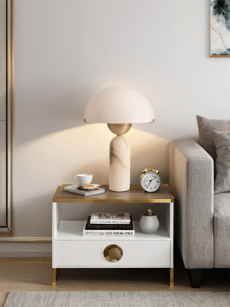 Alabaster Table Lamp with Elegant Design-Lighting > Table Lamps-casanuva-casanuva