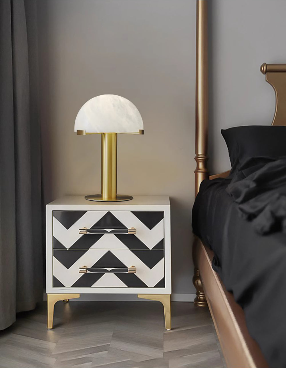 Alabaster Table Lamp with Elegant Design-Lighting > Table Lamps-casanuva-casanuva