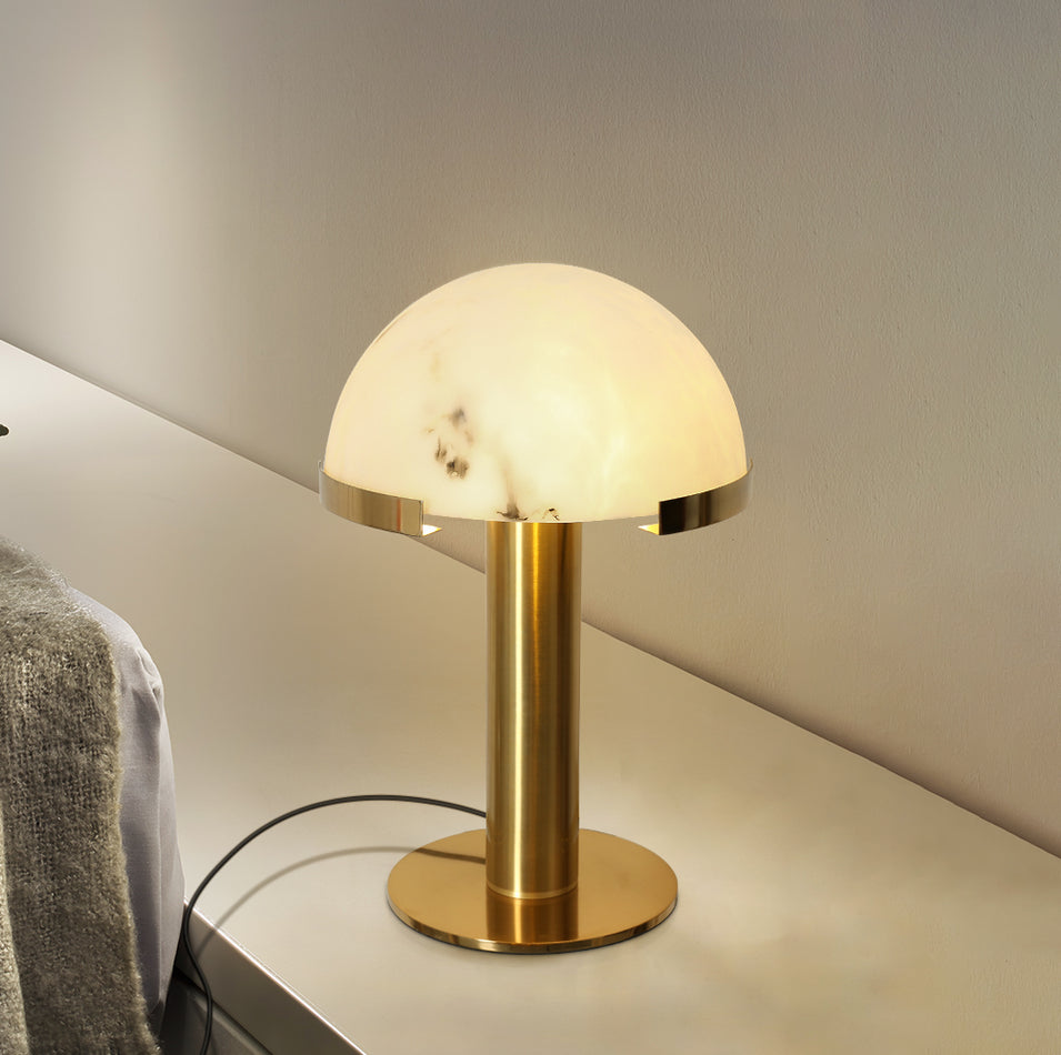 Alabaster Table Lamp with Elegant Design-Lighting > Table Lamps-casanuva-casanuva