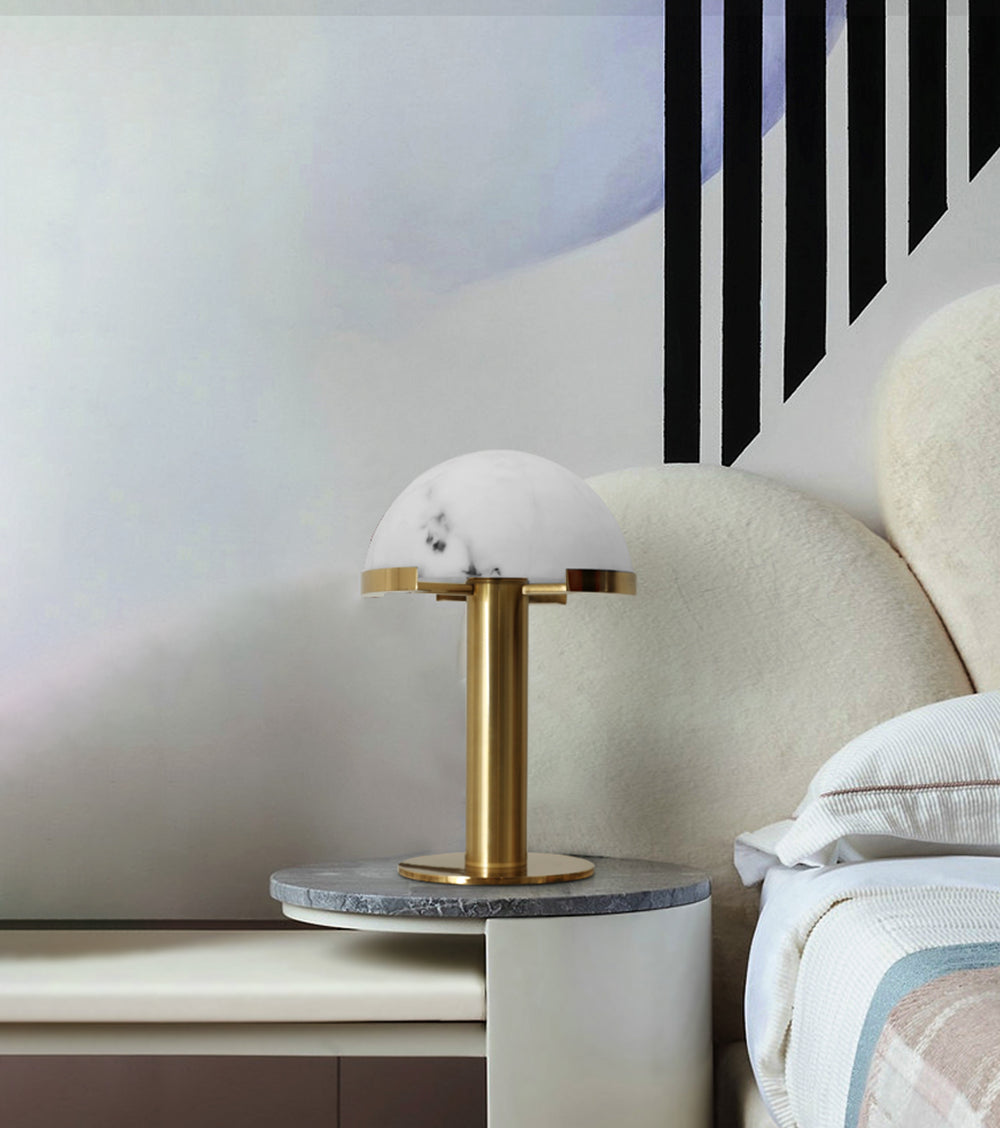Alabaster Table Lamp with Elegant Design-Lighting > Table Lamps-casanuva-casanuva