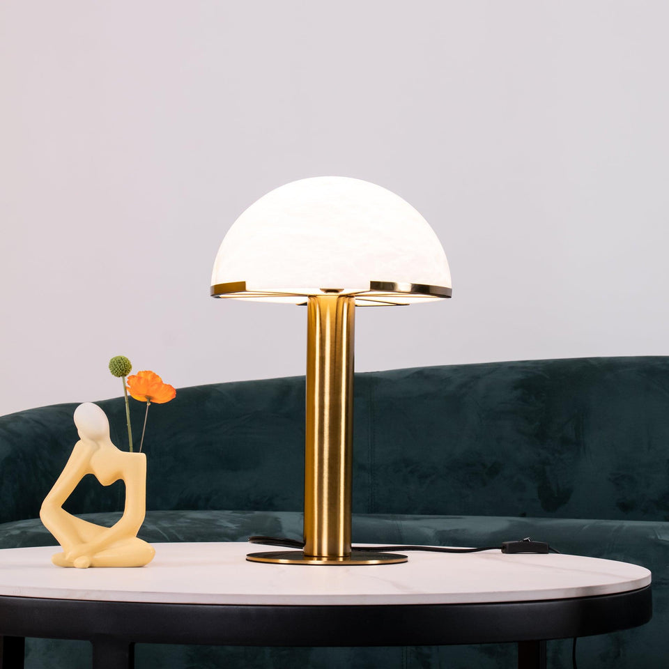 Alabaster Table Lamp with Elegant Design-Lighting > Table Lamps-casanuva-casanuva