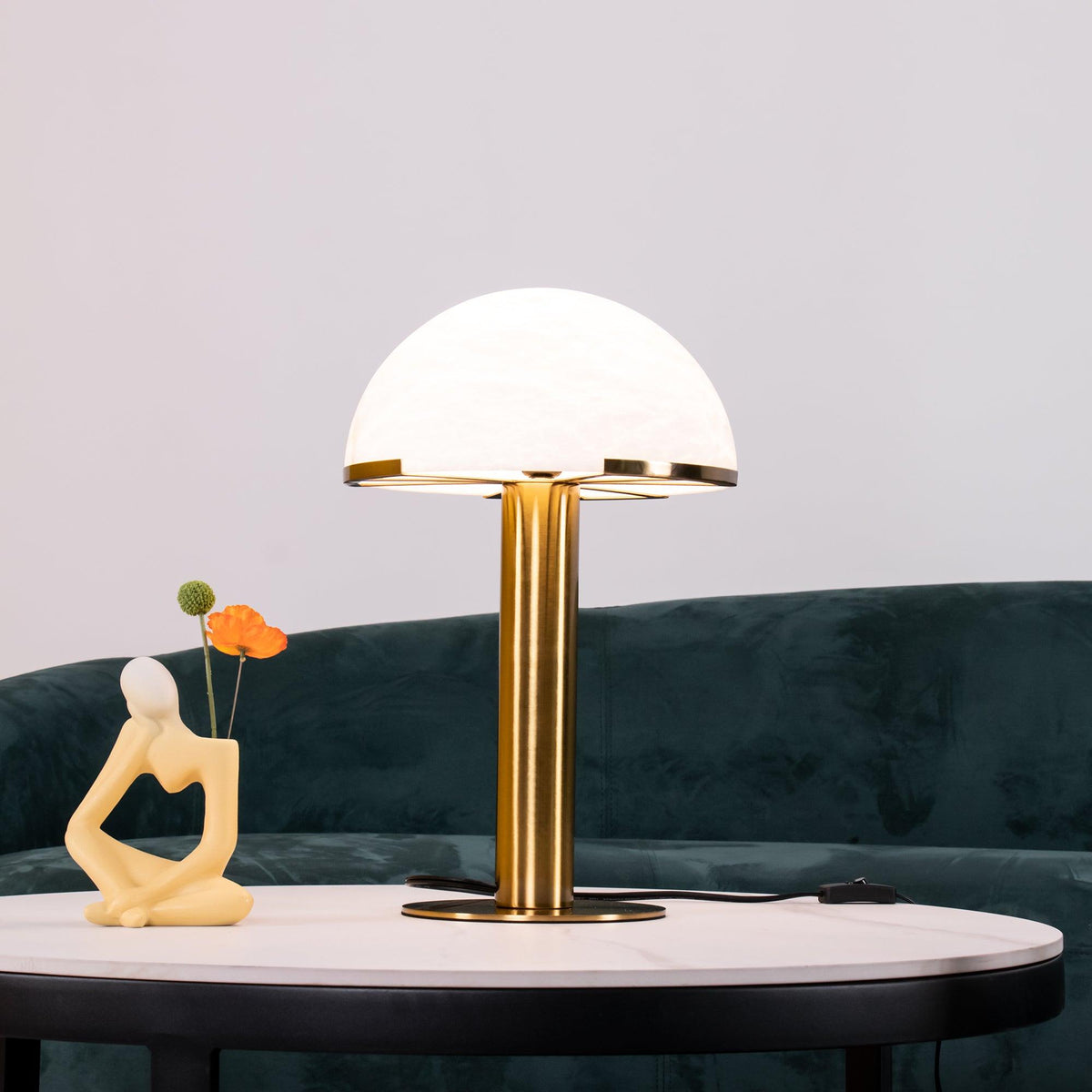 Alabaster Table Lamp with Elegant Design-Lighting > Table Lamps-casanuva-casanuva