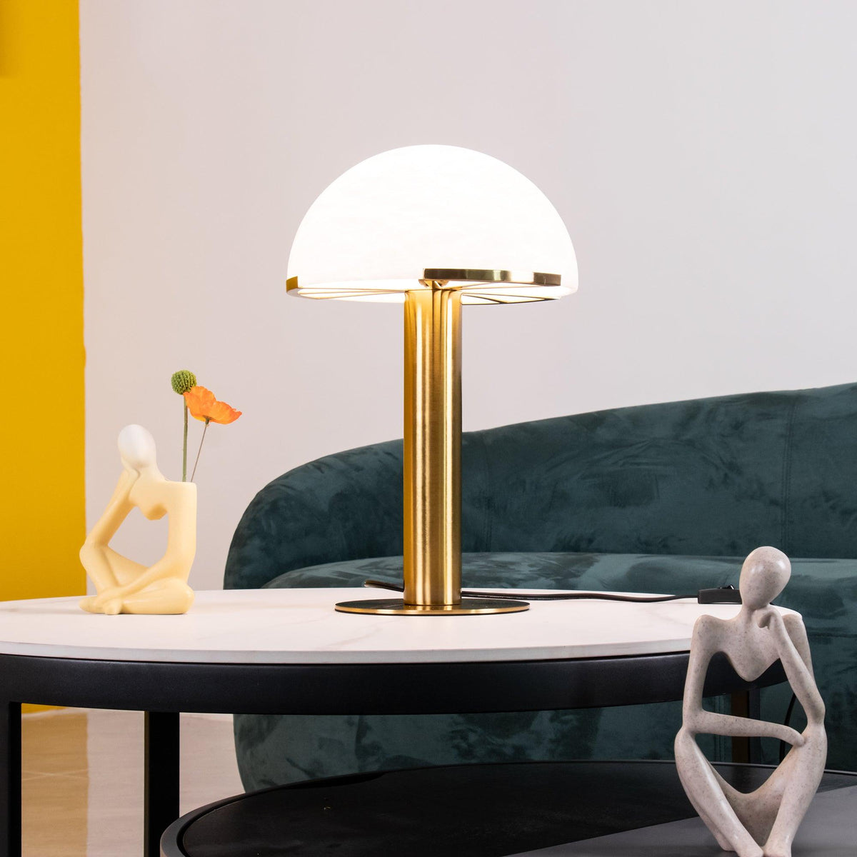 Alabaster Table Lamp with Elegant Design-Lighting > Table Lamps-casanuva-casanuva