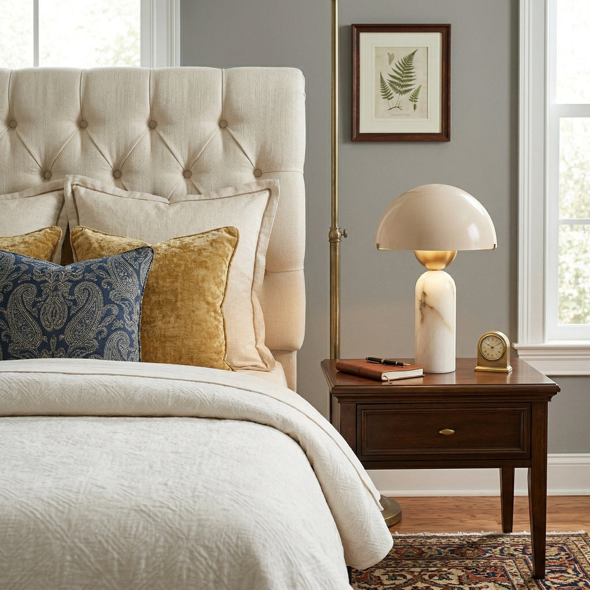 Alabaster Table Lamp with Elegant Design-Lighting > Table Lamps-casanuva-casanuva