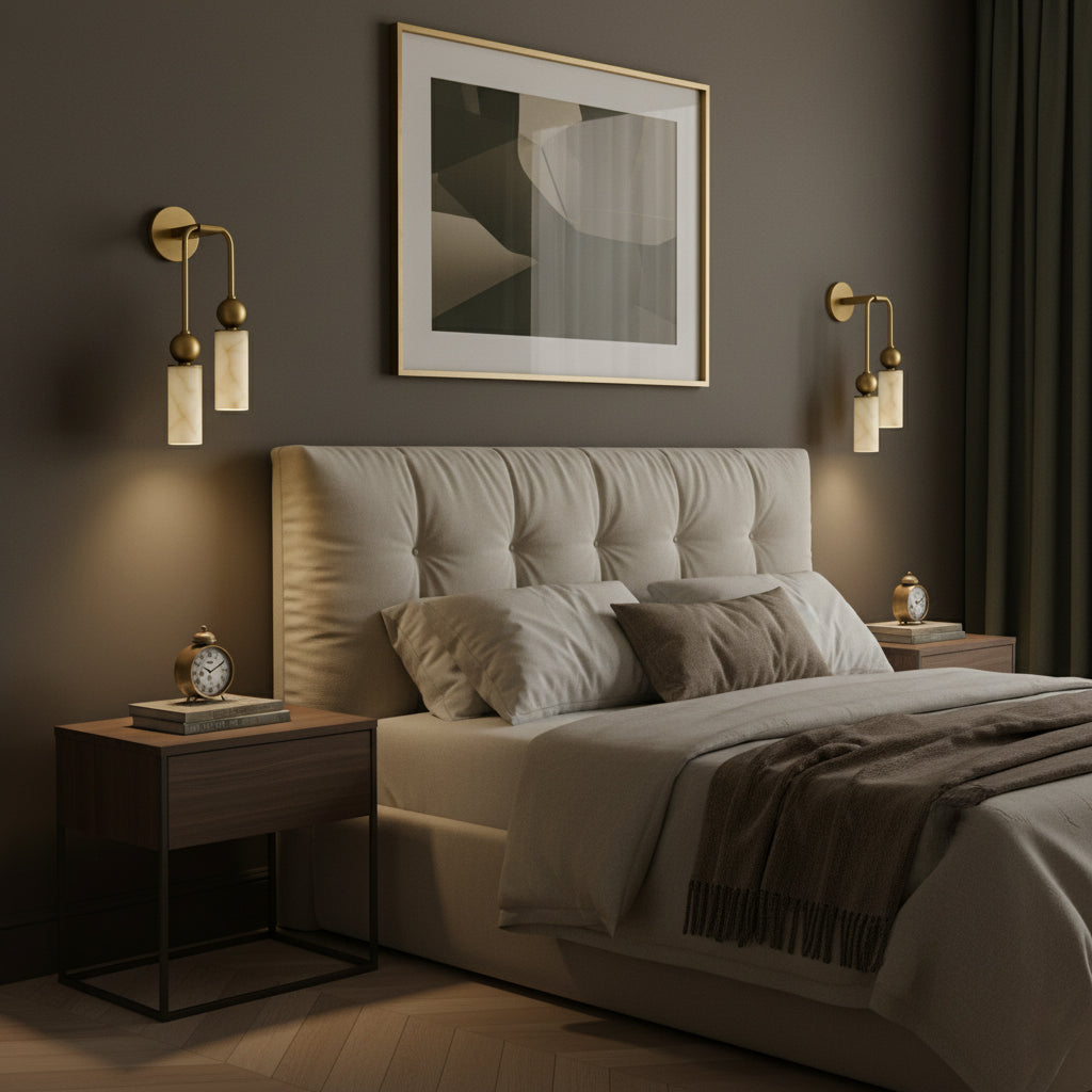 Alabaster Wall Lamp-Lighting > Wall Lights-casanuva-casanuva