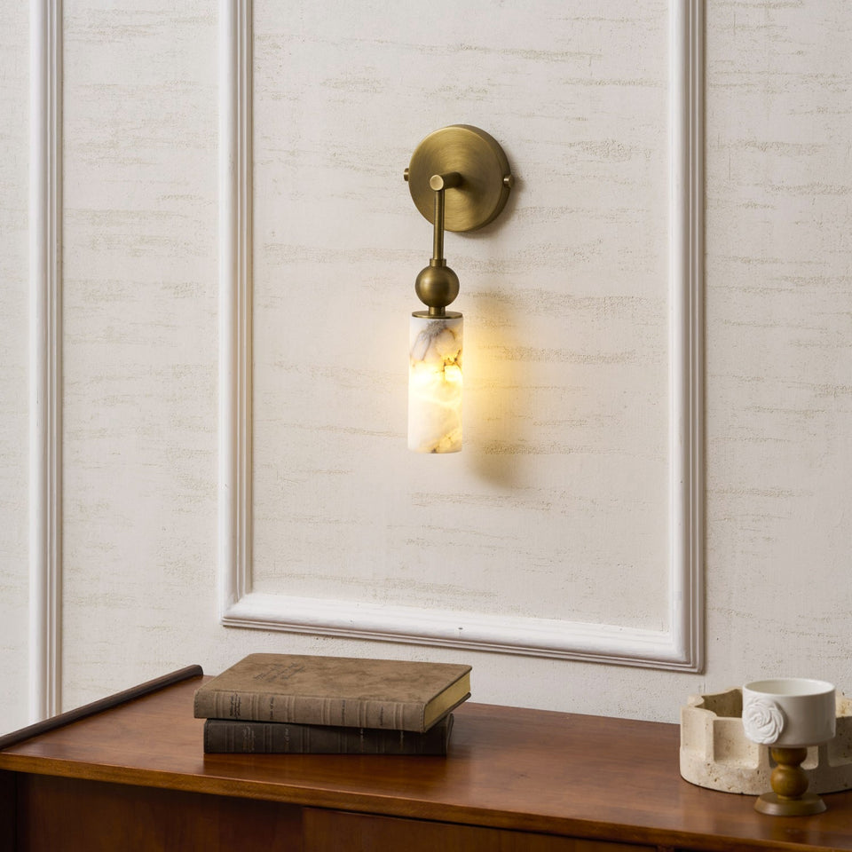 Alabaster Wall Lamp-Lighting > Wall Lights-casanuva-casanuva