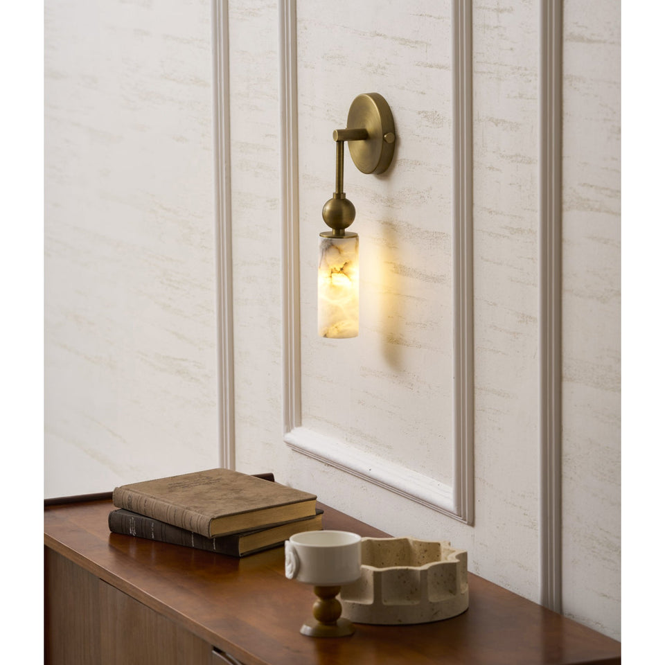 Alabaster Wall Lamp-Lighting > Wall Lights-casanuva-casanuva