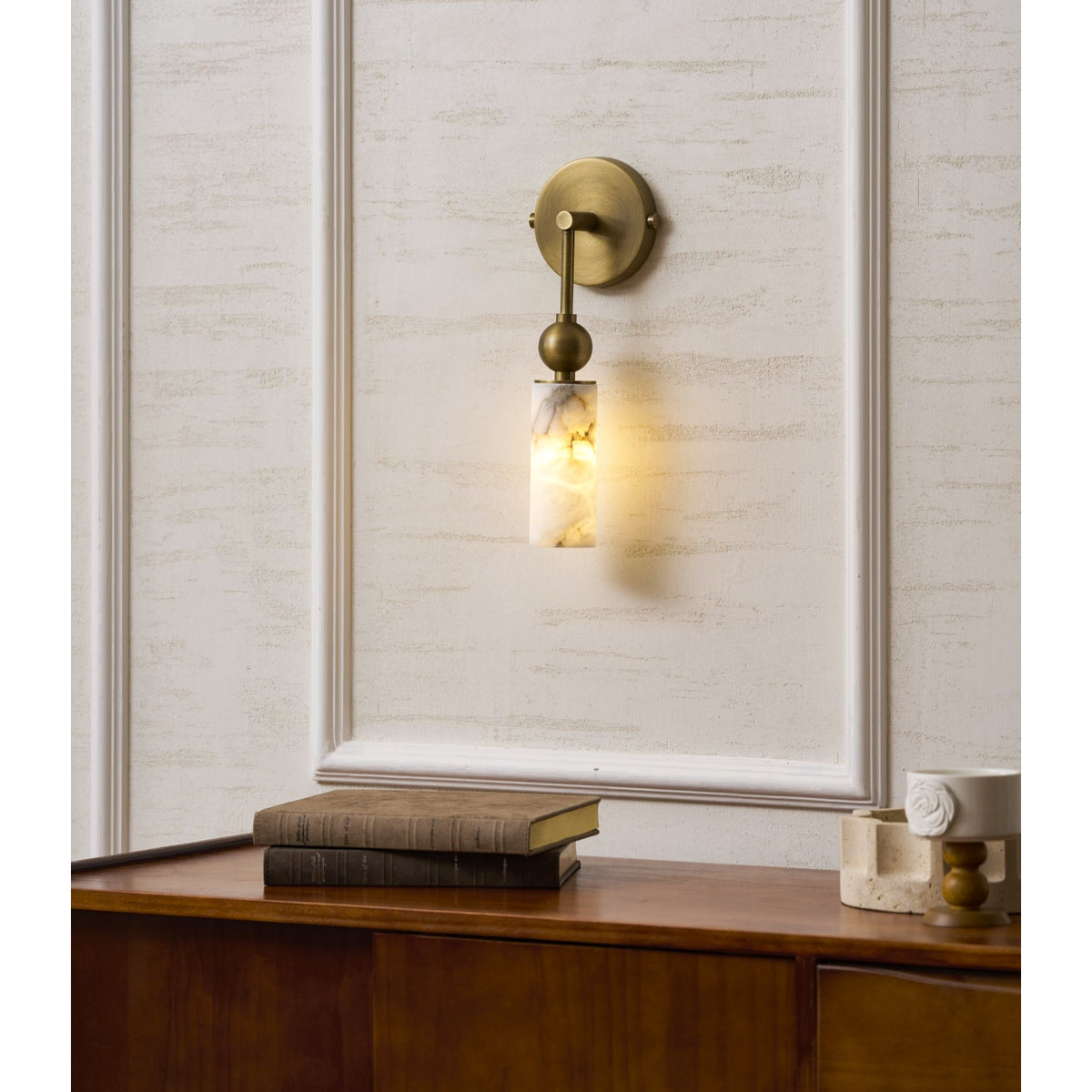 Alabaster Wall Lamp-Lighting > Wall Lights-casanuva-casanuva