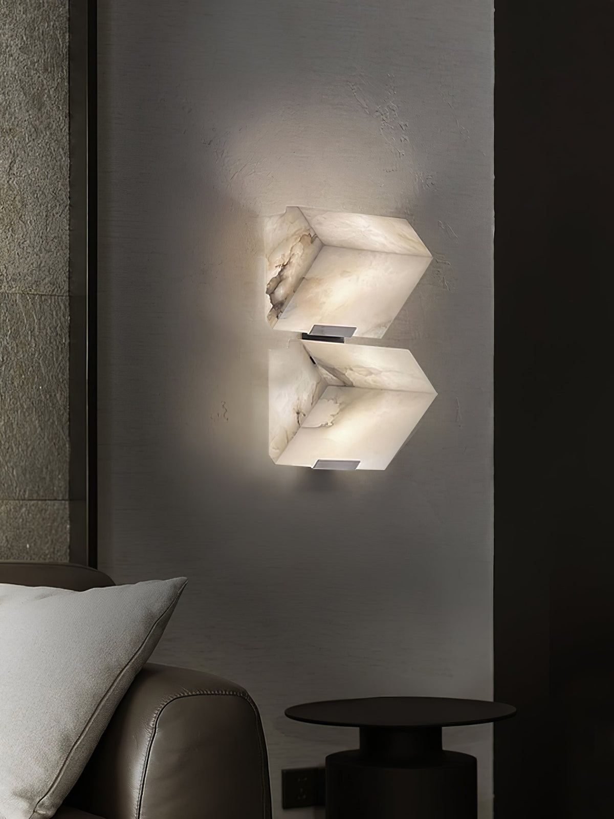 Alabaster Wall Lamp for Staircase Lighting-Lighting > Wall Lights-casanuva-casanuva
