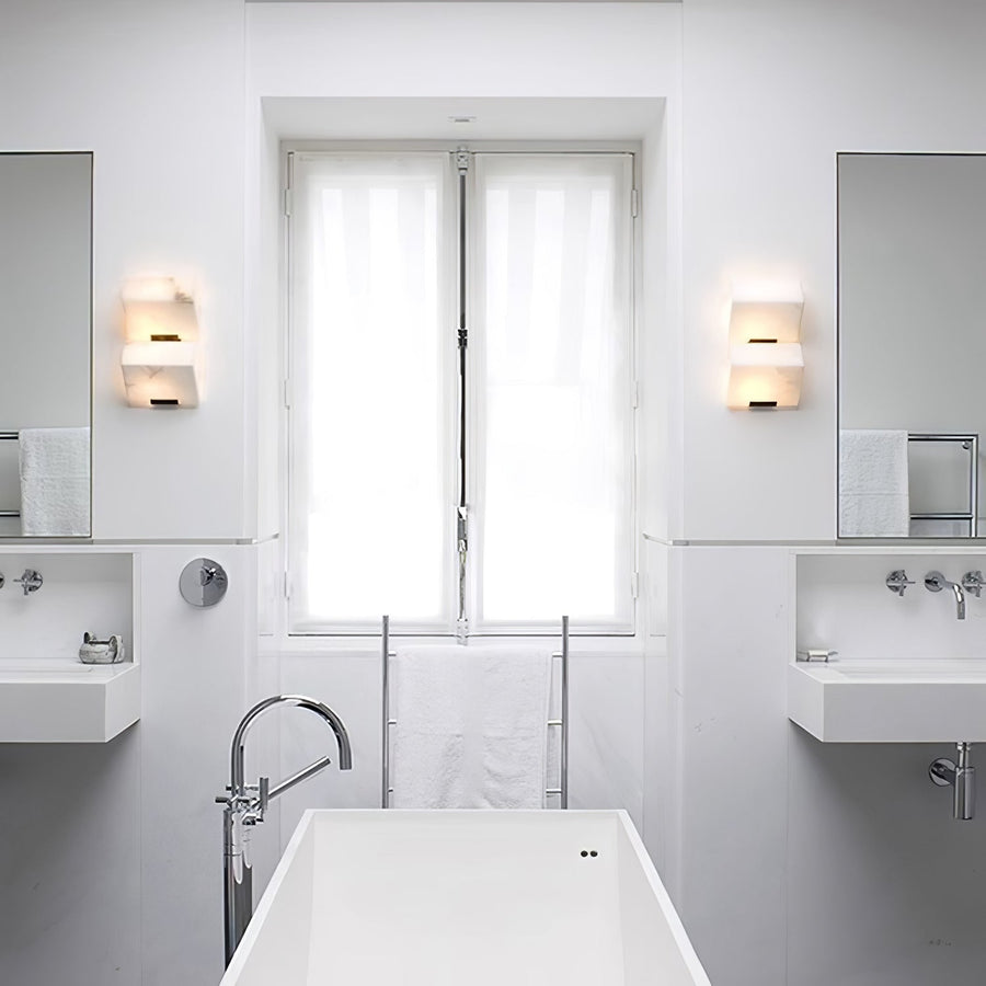 Alabaster Wall Lamp for Staircase Lighting-Lighting > Wall Lights-casanuva-casanuva