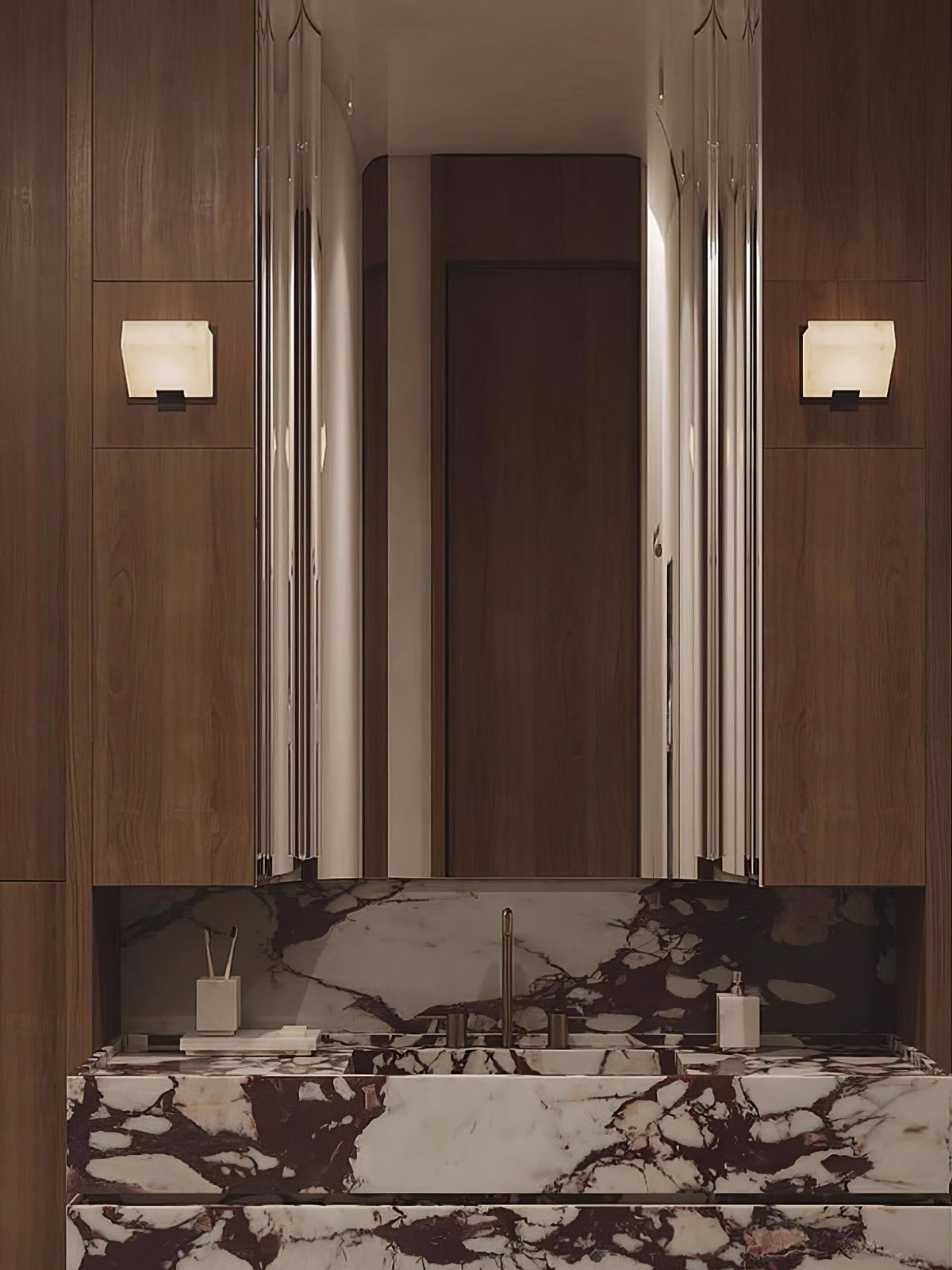 Alabaster Wall Lamp for Staircase Lighting-Lighting > Wall Lights-casanuva-casanuva