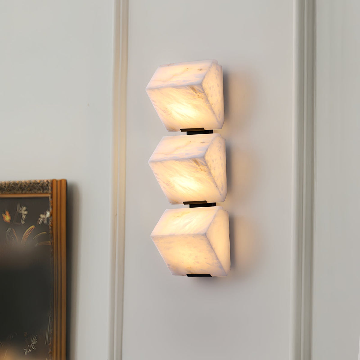 Alabaster Wall Lamp for Staircase Lighting-Lighting > Wall Lights-casanuva-casanuva