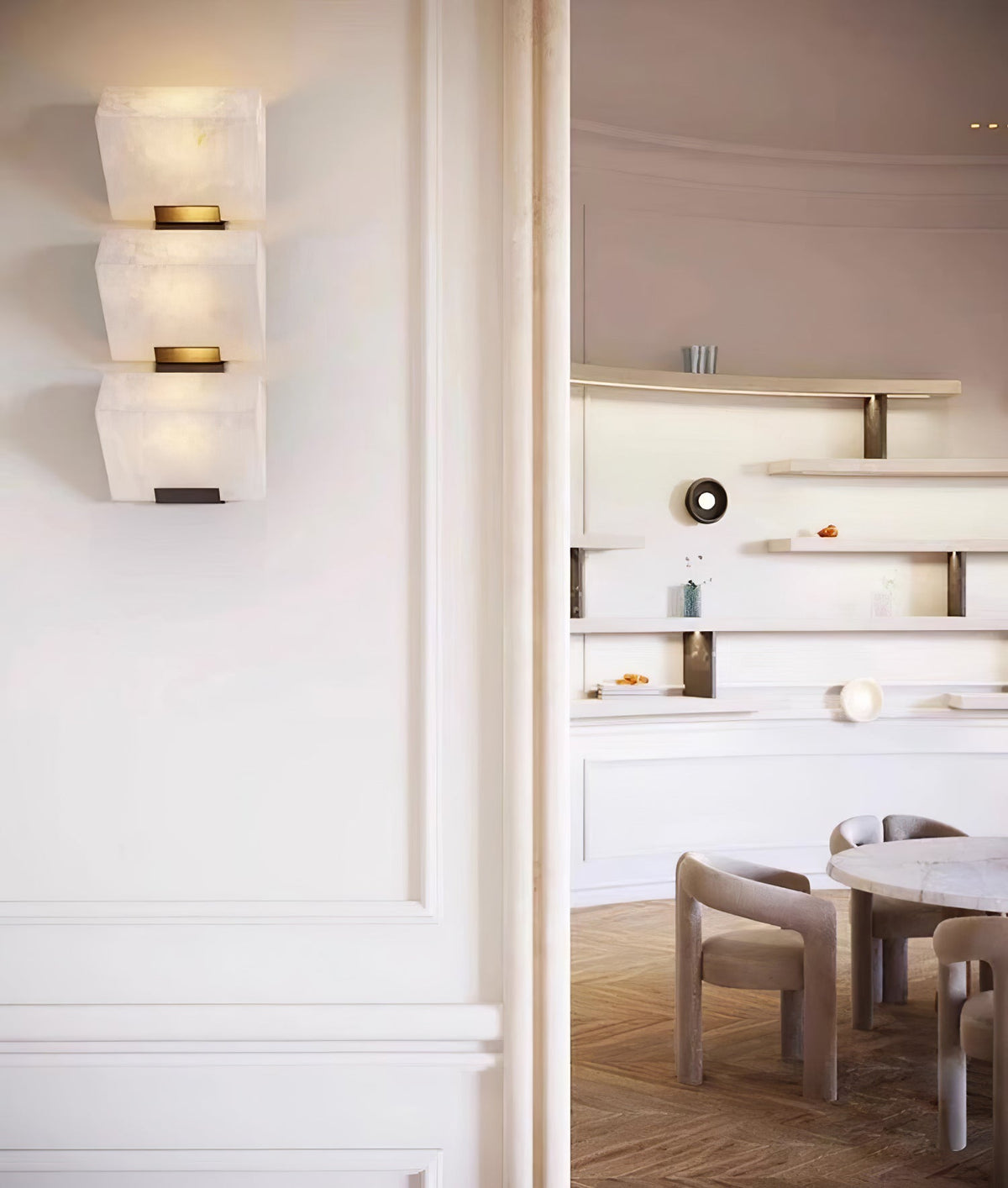 Alabaster Wall Lamp for Staircase Lighting-Lighting > Wall Lights-casanuva-casanuva