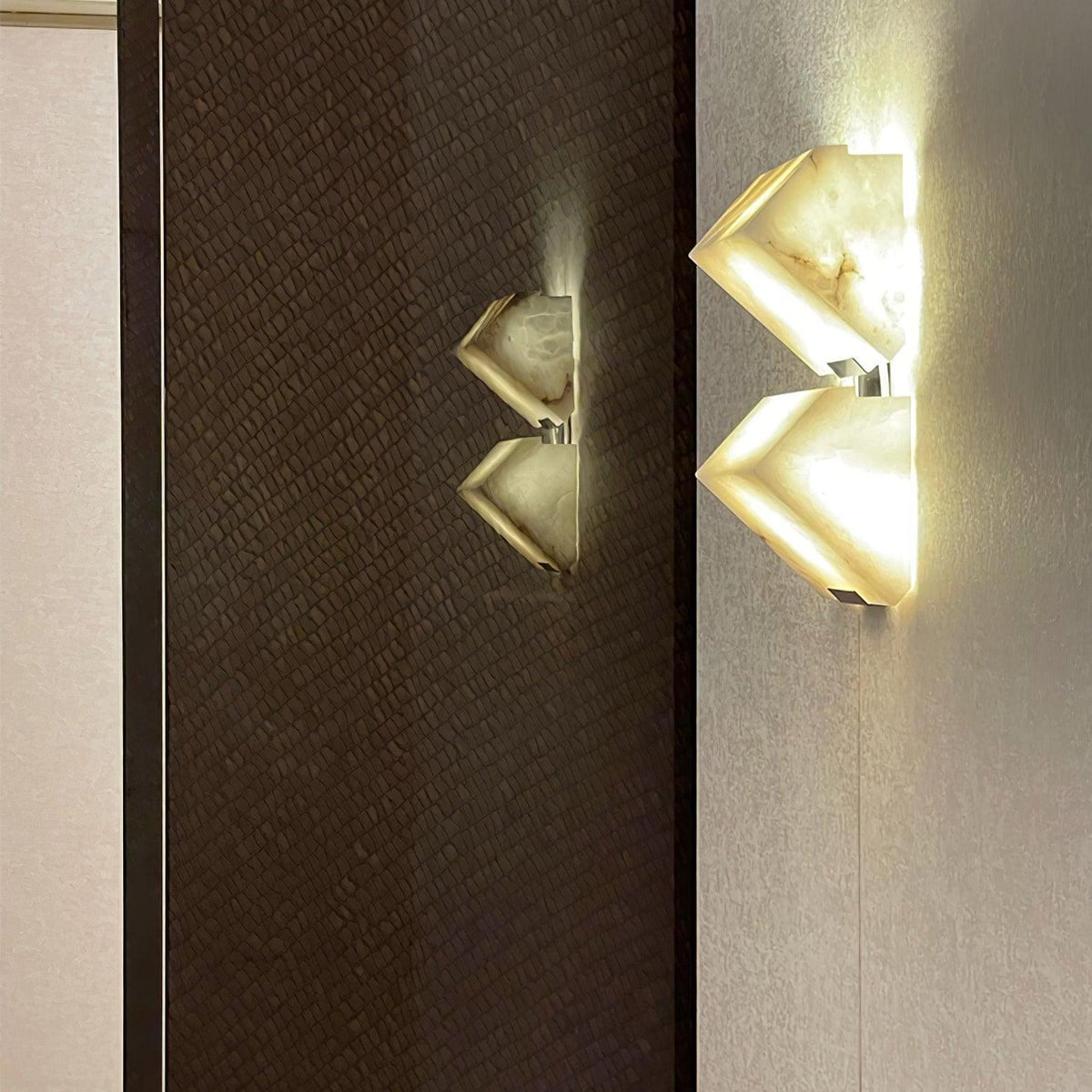 Alabaster Wall Lamp for Staircase Lighting-Lighting > Wall Lights-casanuva-casanuva