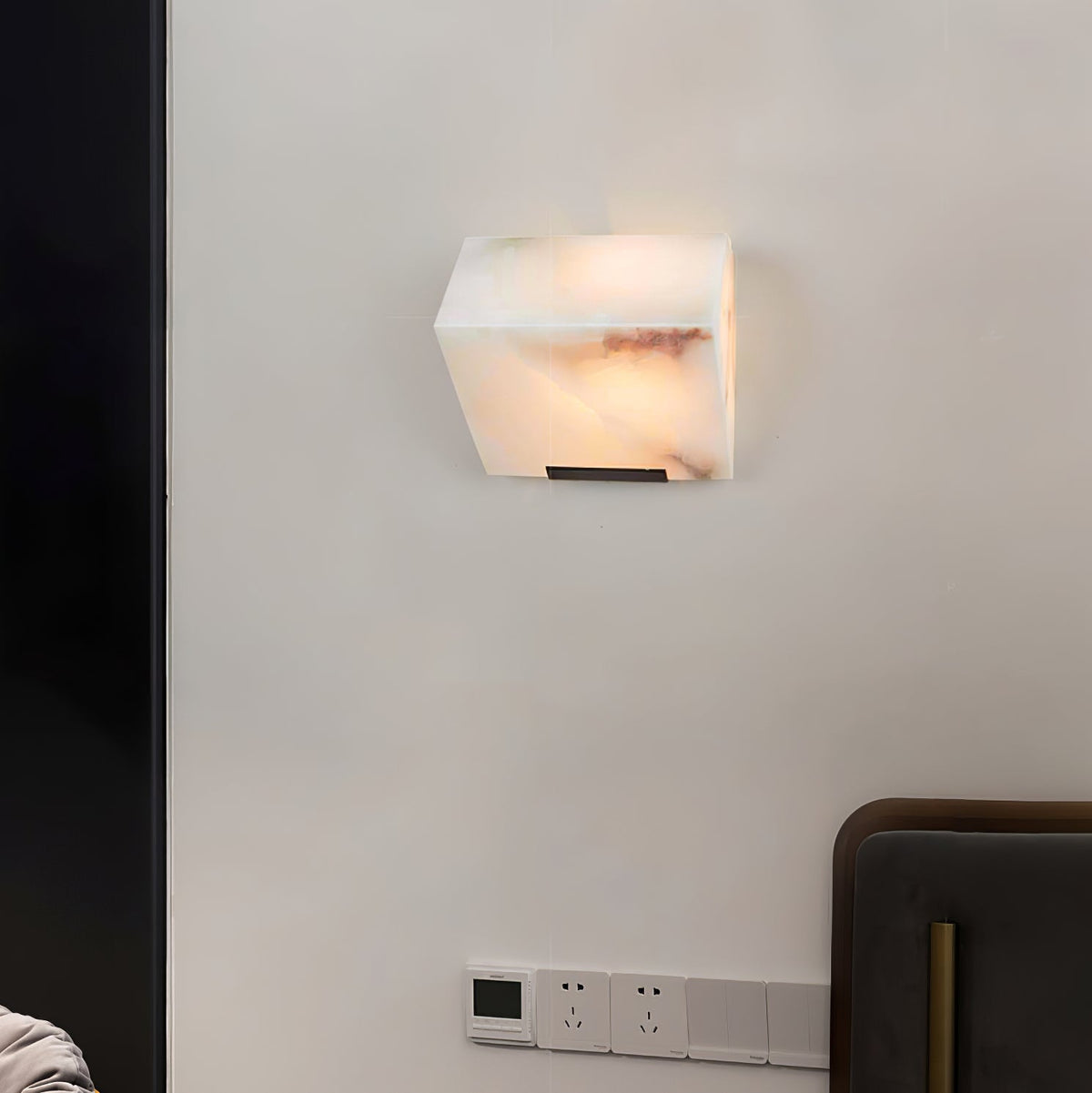 Alabaster Wall Lamp for Staircase Lighting-Lighting > Wall Lights-casanuva-casanuva
