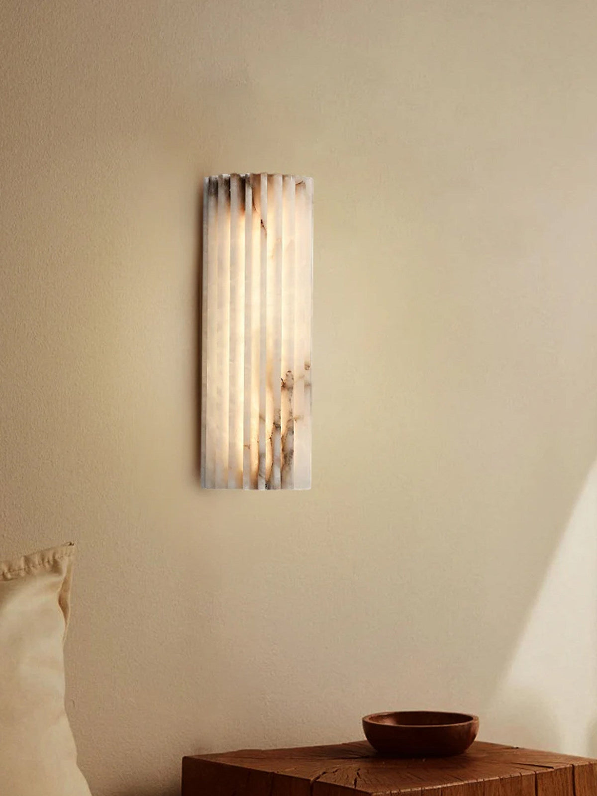 Alabaster Wall Light Fixture-Lighting > Wall Lights-casanuva-casanuva