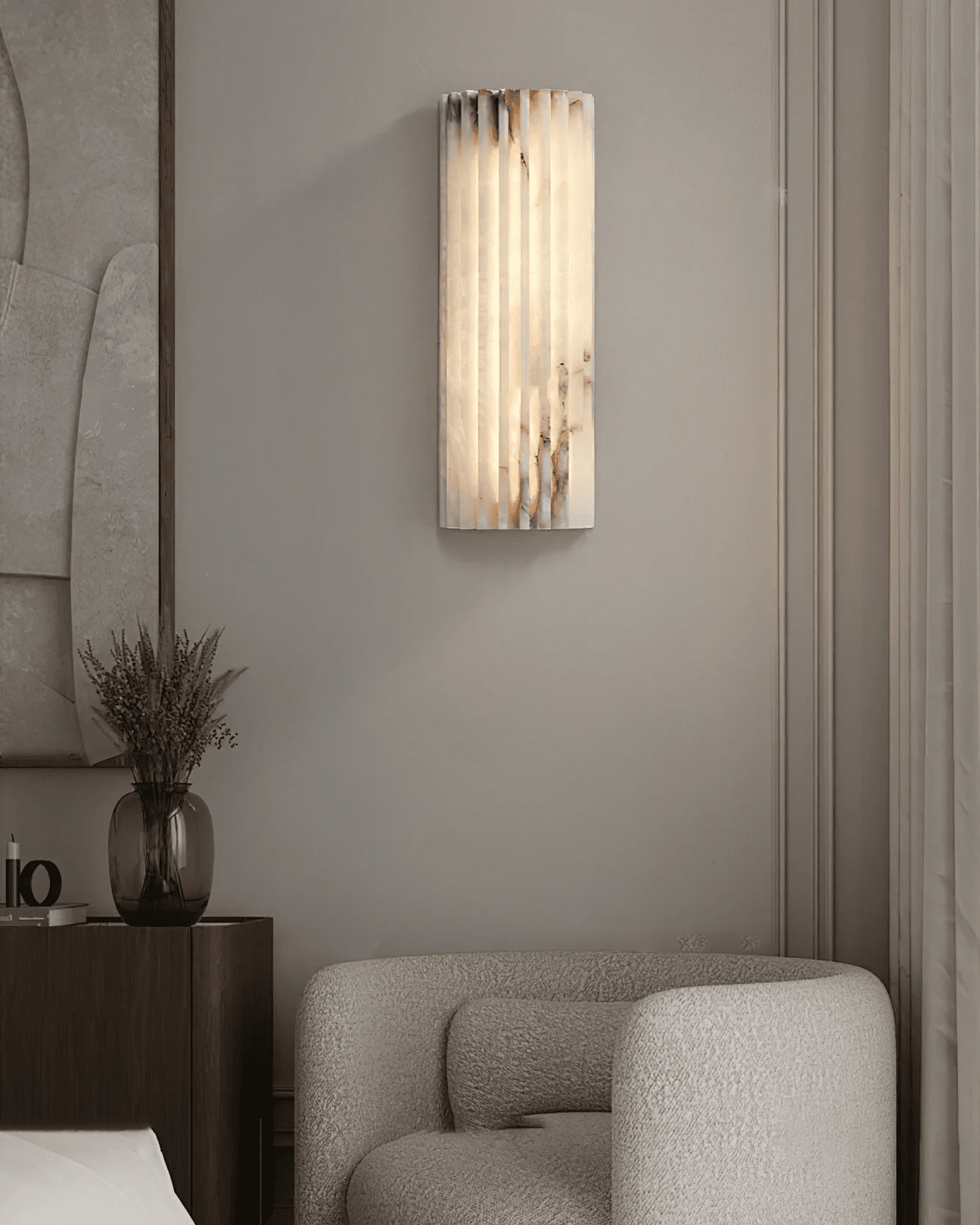 Alabaster Wall Light Fixture-Lighting > Wall Lights-casanuva-casanuva