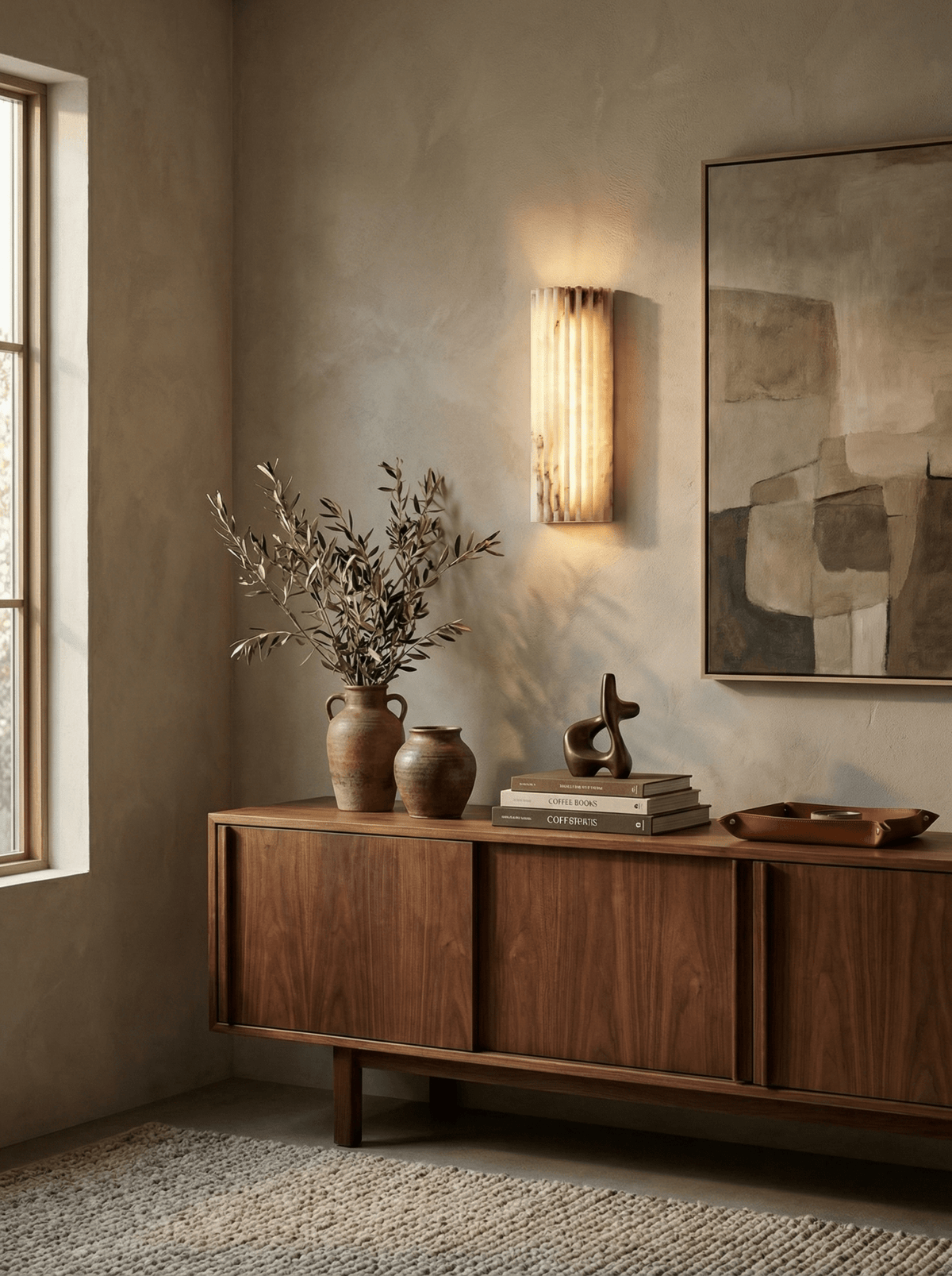 Alabaster Wall Light Fixture-Lighting > Wall Lights-casanuva-casanuva