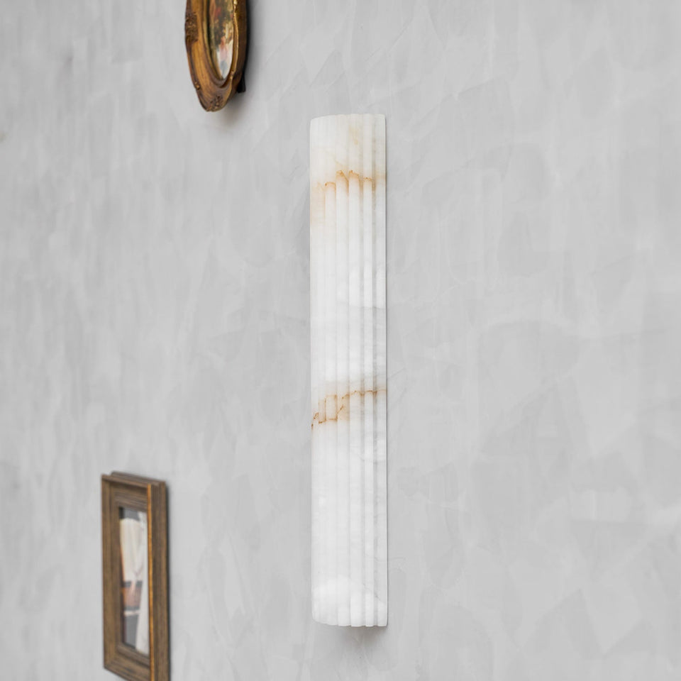 Alabaster Wall Light Fixture-Lighting > Wall Lights-casanuva-casanuva