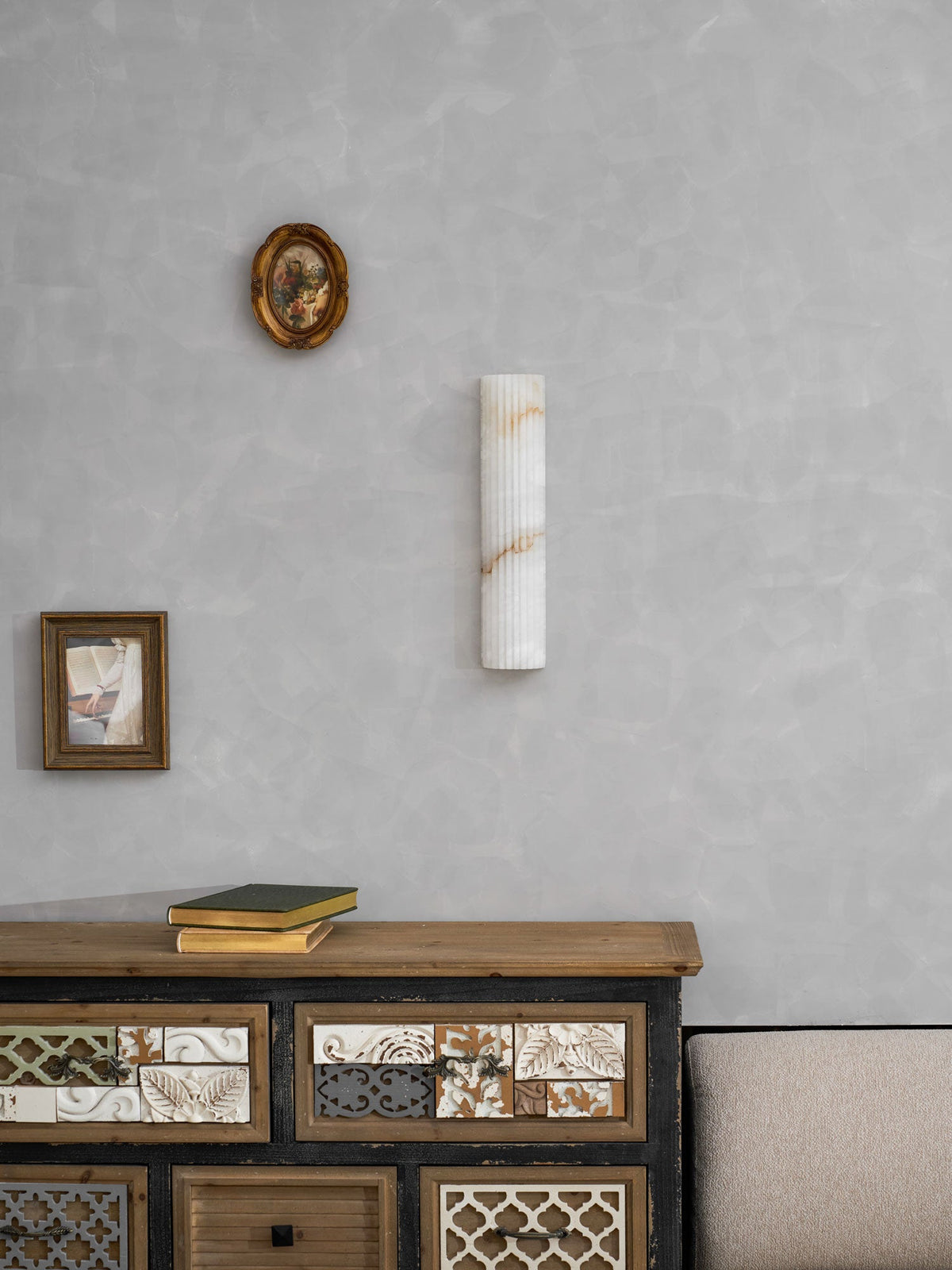 Alabaster Wall Light Fixture-Lighting > Wall Lights-casanuva-casanuva