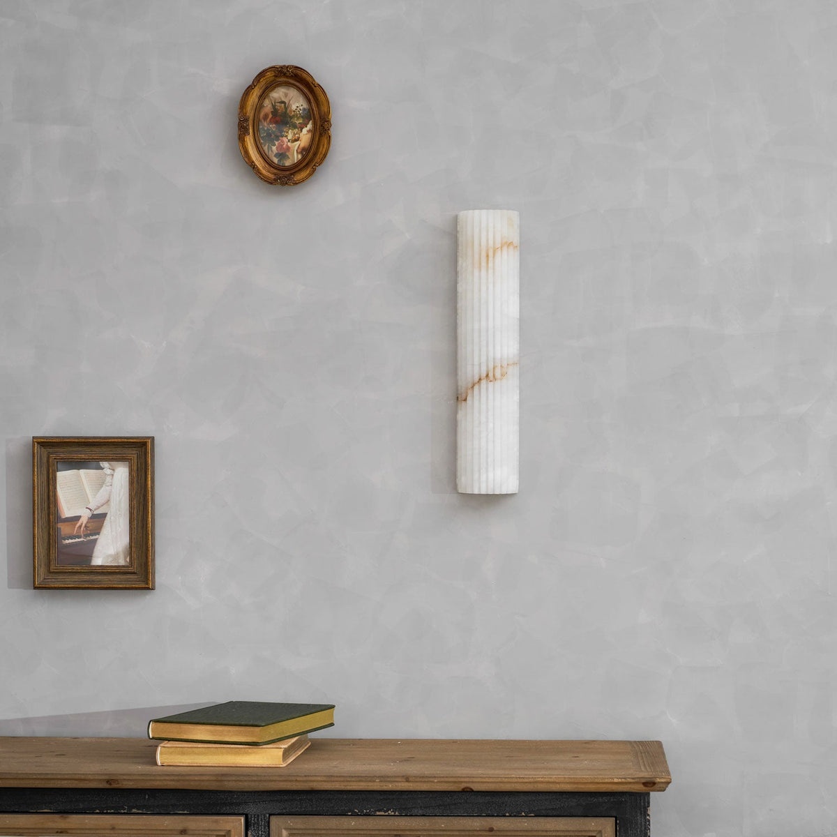 Alabaster Wall Light Fixture-Lighting > Wall Lights-casanuva-casanuva