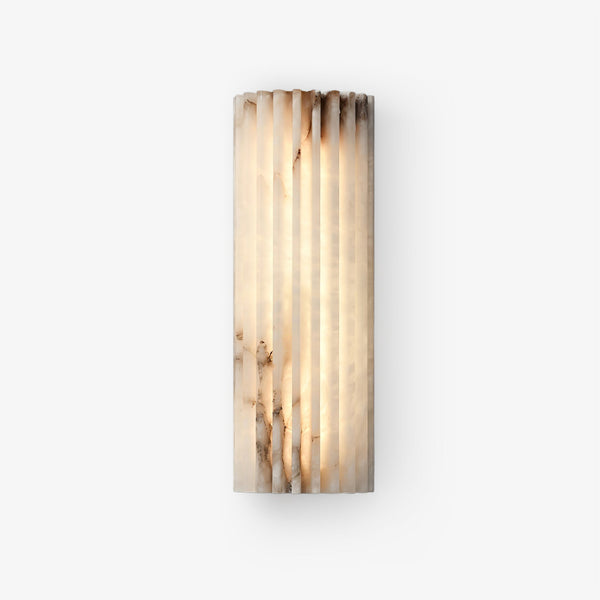 Alabaster Wall Light Fixture-Lighting > Wall Lights-casanuva-L 3.9" x W 1.9" x H 11.8"-White-Warm Light-casanuva