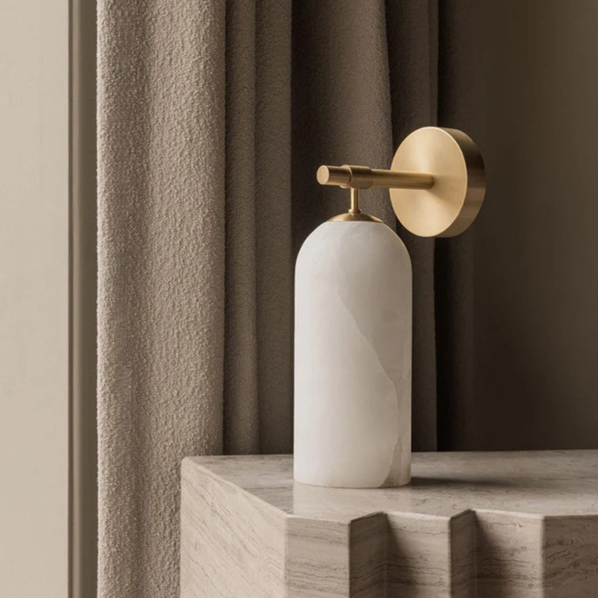 Alabaster Wall Sconce Light Fixture-Lighting > Wall Lights-casanuva-casanuva