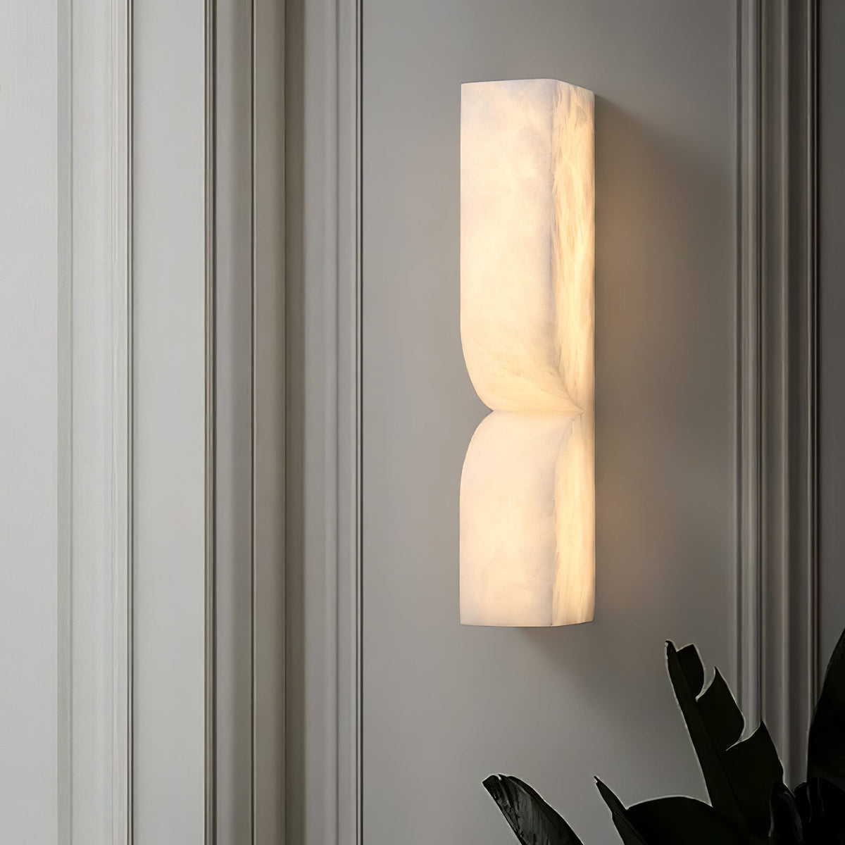 Alabaster Wall Sconce Light Fixture-Lighting > Wall Lights-casanuva-casanuva