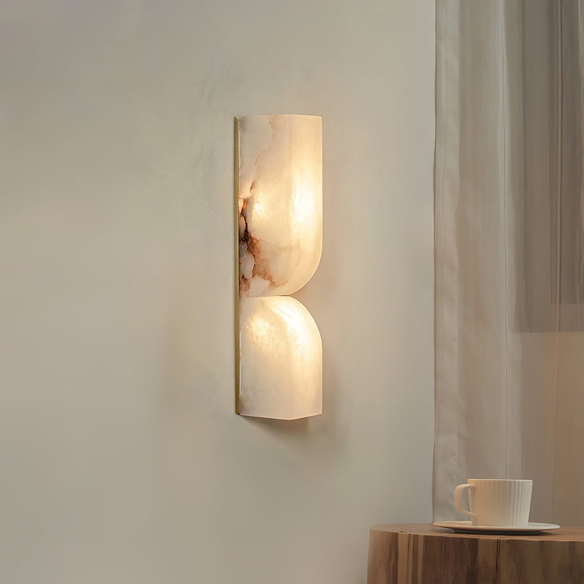 Alabaster Wall Sconce Light Fixture-Lighting > Wall Lights-casanuva-casanuva