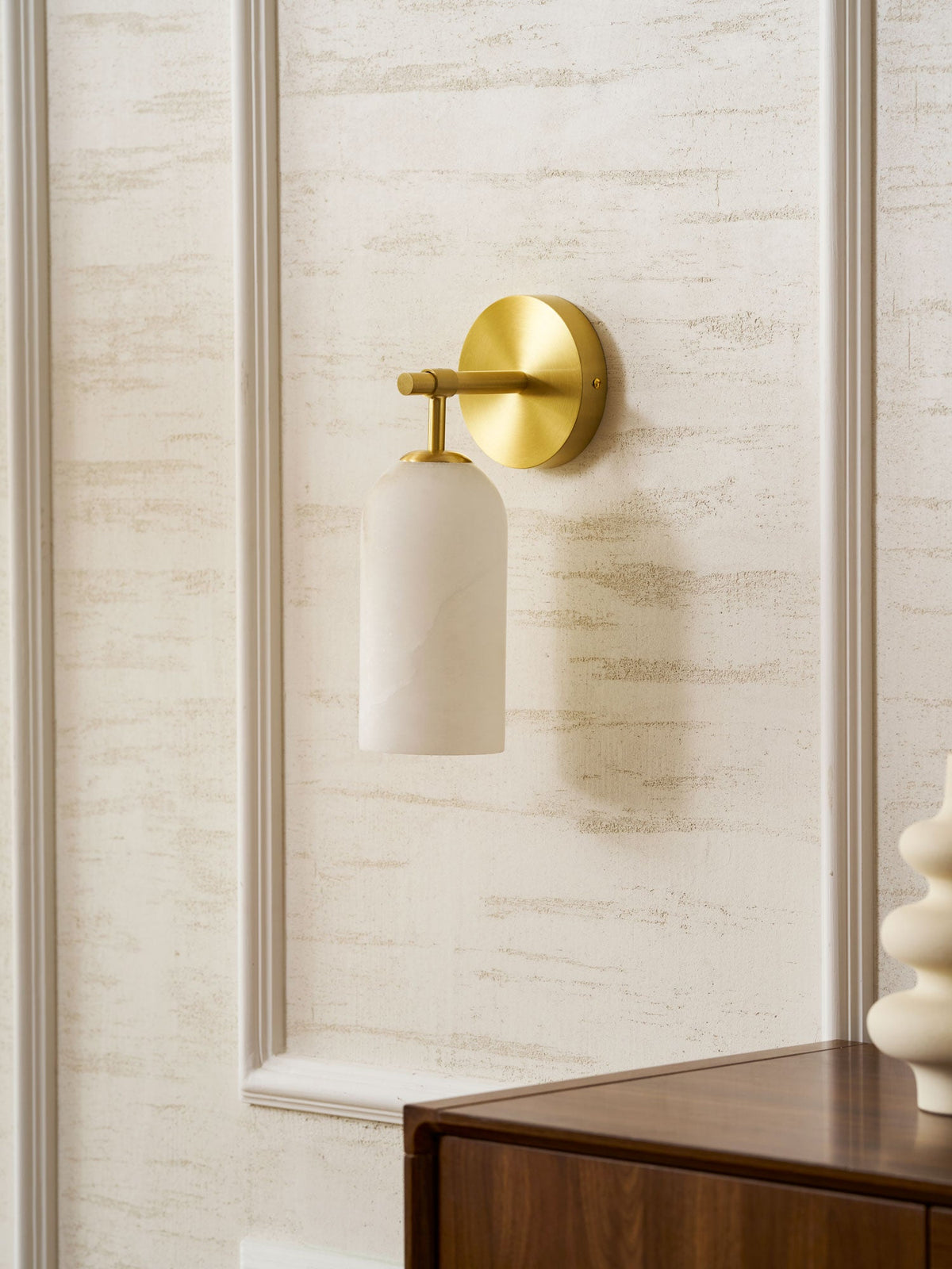 Alabaster Wall Sconce Light Fixture-Lighting > Wall Lights-casanuva-casanuva