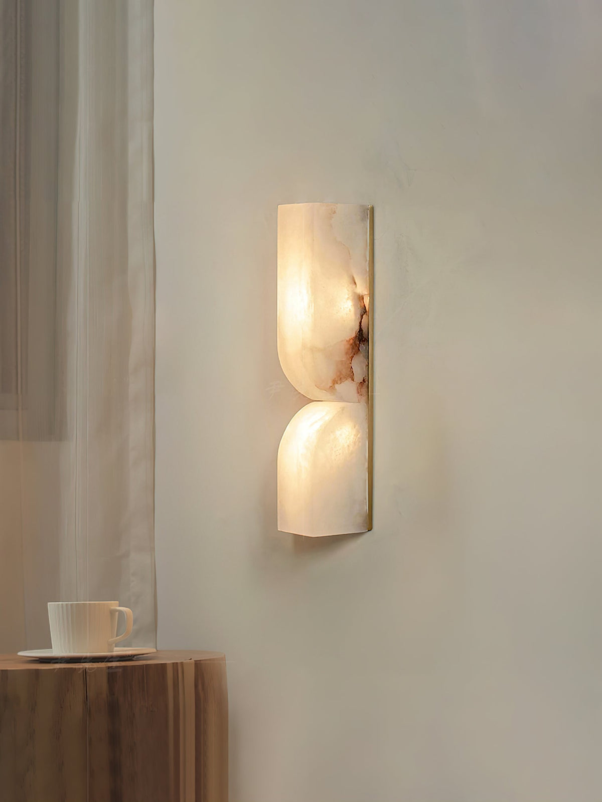 Alabaster Wall Sconce Light Fixture-Lighting > Wall Lights-casanuva-casanuva