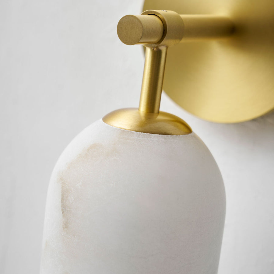 Alabaster Wall Sconce Light Fixture-Lighting > Wall Lights-casanuva-casanuva