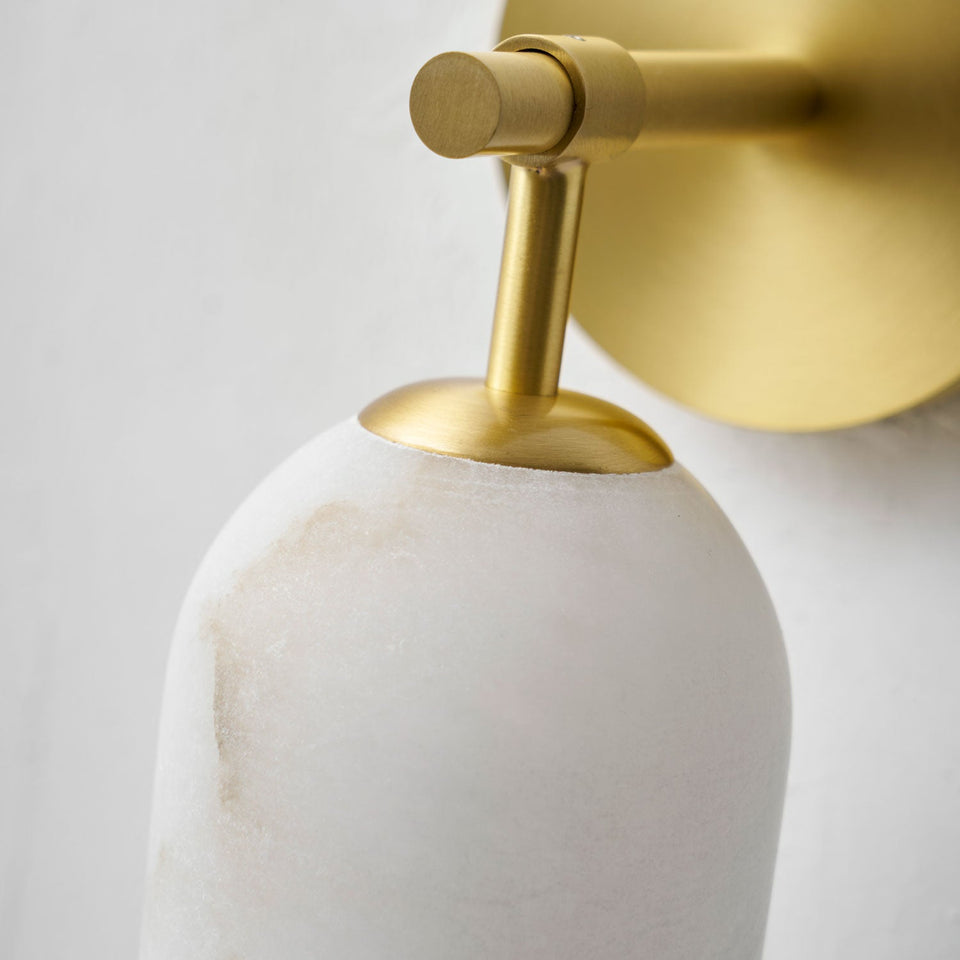 Alabaster Wall Sconce Light Fixture-Lighting > Wall Lights-casanuva-casanuva