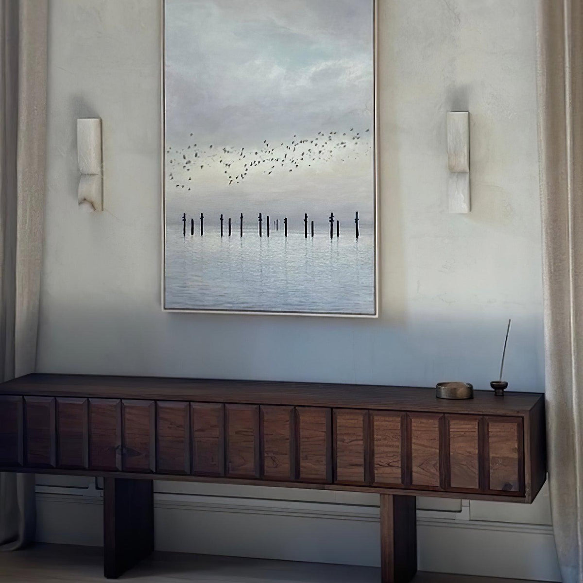 Alabaster Wall Sconce Light Fixture-Lighting > Wall Lights-casanuva-casanuva