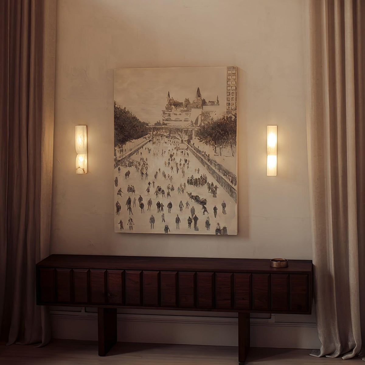 Alabaster Wall Sconce Light Fixture-Lighting > Wall Lights-casanuva-casanuva
